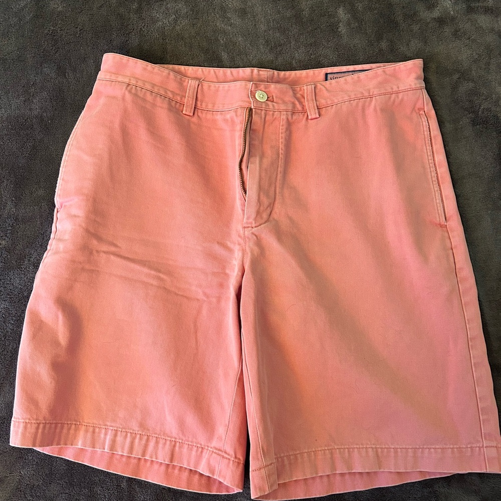 Vineyard Vines Coral Flat Front Shorts